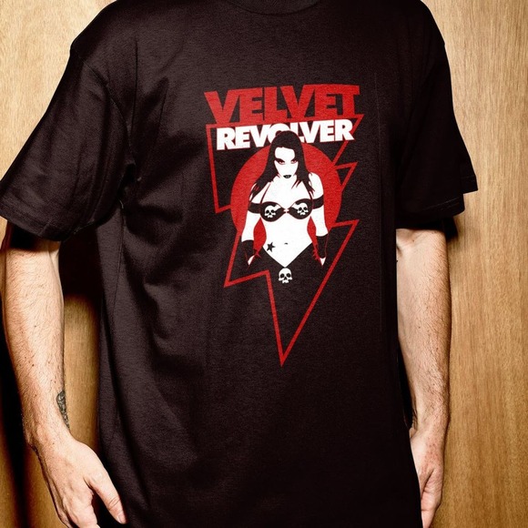 Rock Band T-shirt | Velvet Revolver Band T-Shirt | Classic Red and White Tee - Picture 10 of 10